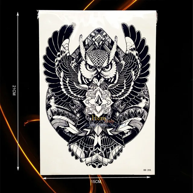 1pc new cool design geometry flying owl tattoo sleeve b398 men 1pc new cool design geometry flying owl tattoo sleeve b398 men