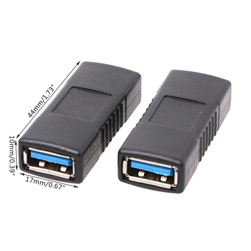 

2Pcs Usb 3.0 Type A Female To Female Adapter Coupler Gender Changer Connector