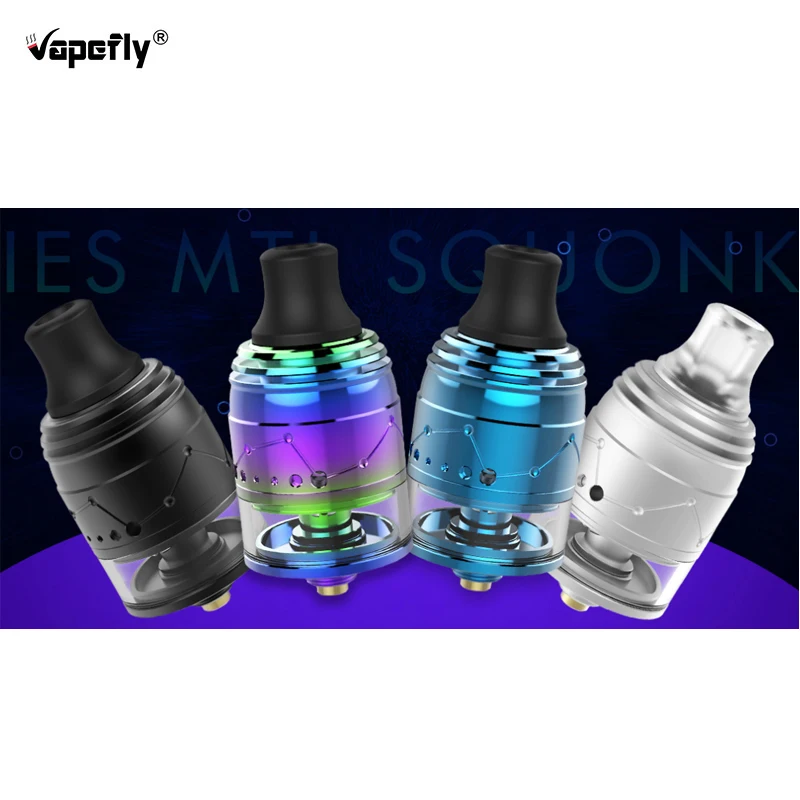 

Original Electonic Cigarette Tank Vapefly Galaxies MTL Squonk RDTA 2ml Atomizer Bottom Side Airflow Super Assemble Chamber Vape