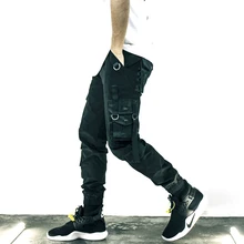 Высокое качество брюки карго Для мужчин Повседневное новые стильные штаны для парня карманных брюки плюс Размеры Однотонная одежда классные высокого одежда для пребывания на открытом воздухе