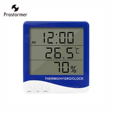 

Prostormer temperature and humidity meter temperature and humidity calendar clock desktop wall-mounted Digital display