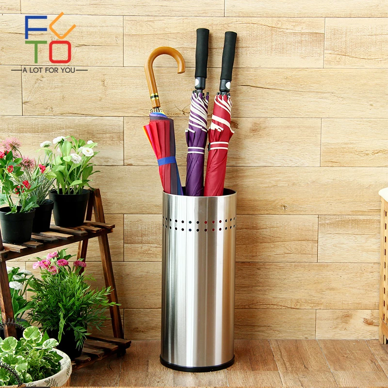 Stainless Steel Umbrella Holder Modern Metal Umbrella Stand Rack Iron Umbrella Bucket Home