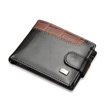 

Baellerry Patchwork Men Wallets Short Male Purse With Coin Pocket Card Holder Trifold Wallet PU Leather Men Clutch Money Bag.