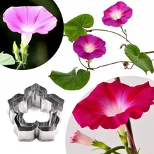 3 pçs/pçs/set morning glory cutters conjunto de aço inoxidável doce biscoito fondant cortadores de biscoito ferramentas de decoração do bolo