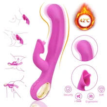 Heatable Vibrators Tongue Lick Clitoris Nipples Womanizer Vagina Anal Pussy Stimulator Sex Toy for Women Adult Product Sex Shop