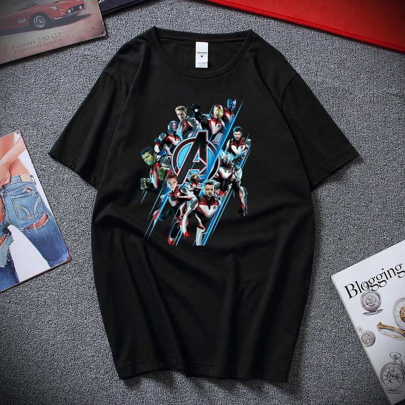 

New pattern Avengers Endgame T Shirt Ironman Captain America End Game T-shirt Superhero Custom TShirt Male Female European size