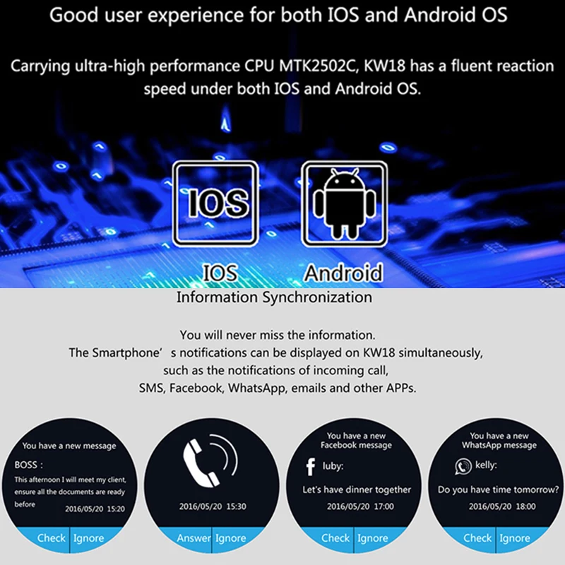 Smart Uhr Männer KW18 Bluetooth Smart Uhren Herz Rate Schrittzähler SIM Smartwatch Antwort Anruf TF Telefon Uhr für Android IOS