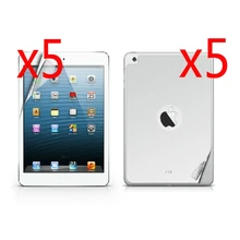 5x Розничная посылка прозрачный ЖК-дисплей всего тела Плёнки Передняя и задняя сторона Экран защитная пленка защита для Apple Ipad Mini 1 2 3 Mini2 Mini3 7,9"