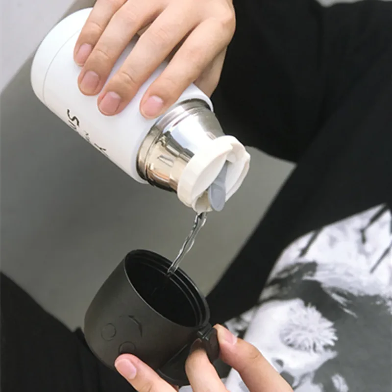 

W12 Thermos cup 210 ml Stainless Steel Smiley mug Portable Outdoor Sports mug Cartoon Cup