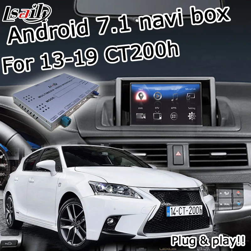 Android/carplay интерфейсная коробка для Lexus CT200h CT- и т. д. видео интерфейс с 10,25 android автоматическое управление waze по Lsailt