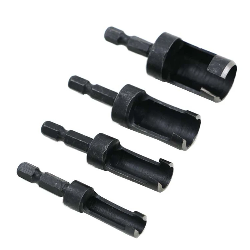 

Easy To Carry Wood Plug Hole Cutter Bit Set Kit Dowel Maker Plug Cutter Carpenter Drill Bits Toolbox repair tool 4Pcs/set
