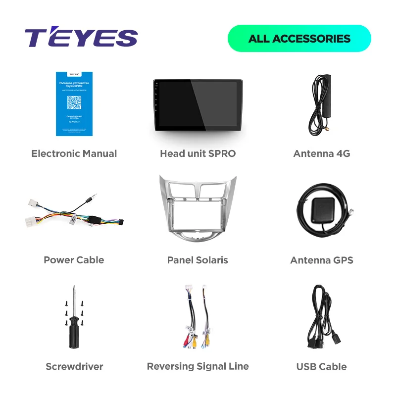Cheap TEYES SPRO Car Radio Multimedia no 2 din android  8,1 8.1 Video Player Navigation GPS For solaris Hyundai 1 2 Accent Verna sedan 5