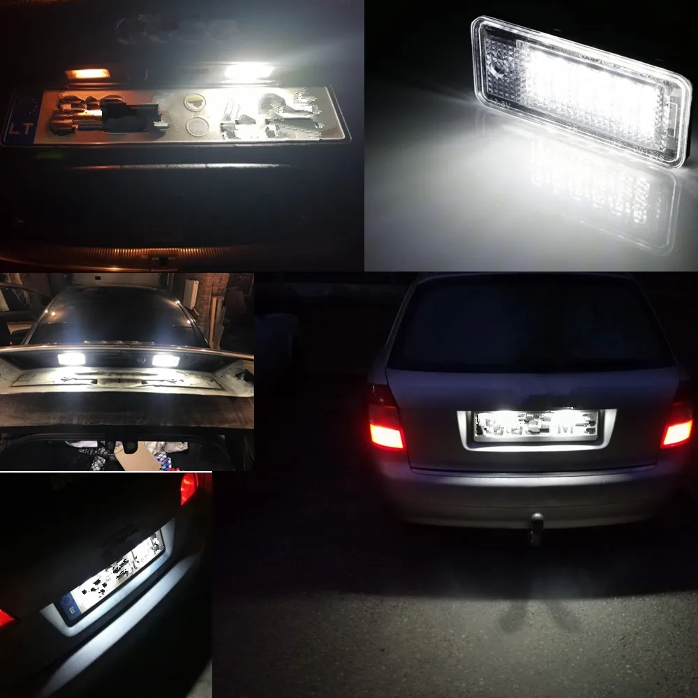 2 шт. Автомобильные светодиодные лампы для номерного знака 12 В A4 S4 RS4 B6 B7 A6 S6 Rs6 C6 A3 S3