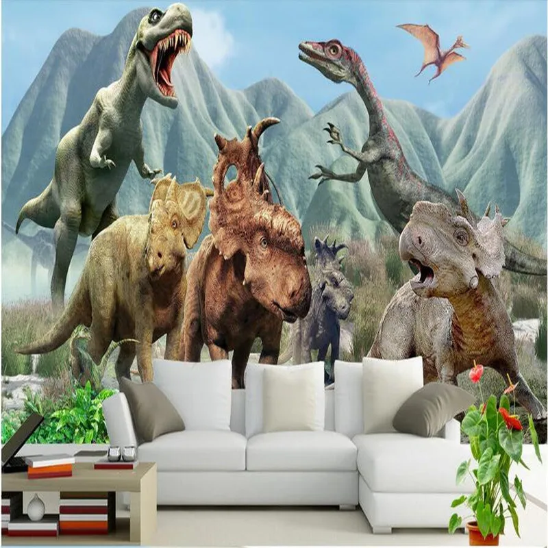 Beibehang 3d обои HD динозавр Юрского периода гегемония через пространство времени ребенок фон пользовательские фото обои