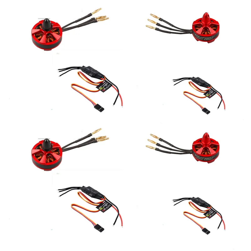 4x akaso mt2204 2300kv Двигатель и Emax 12a blheli программа ESC для мини multirotor Quadcopter qav210 qav250 zrm250 robocat 270