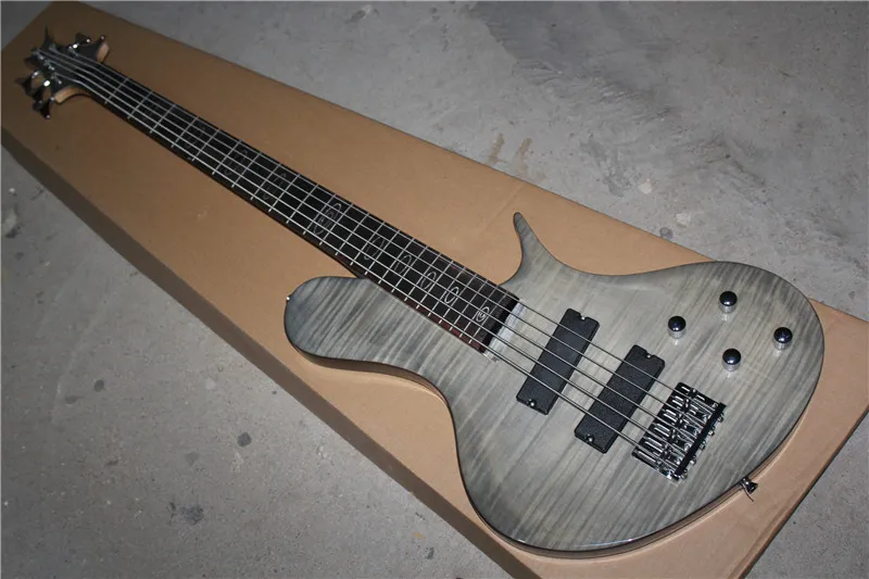 24 frets 5 strings electric bass guitar active pickups Free Shipping 1