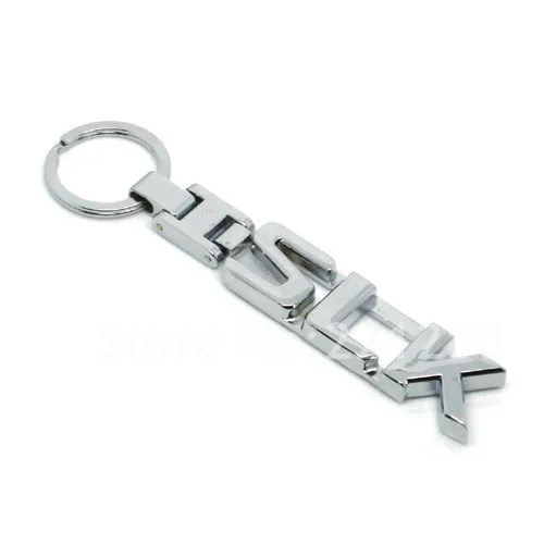 

1Pcs Auto SLK Solid Fingure KeyChains Stainless Luxury High Quality Great Plating All Metal Auto Car Key Chain Key Ring Charm
