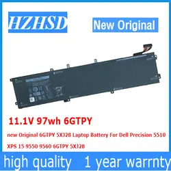 11,1 V 97wh 6 GTPY новый оригинальный 5XJ28 ноутбука Батарея для Dell Precision 5510 XPS 15 9550 9560 9570 6 GTPY 5XJ28