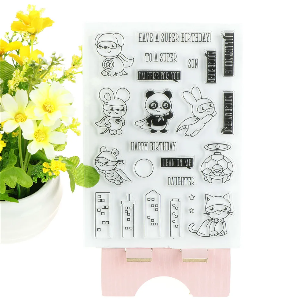 

Panda Clear Transparent Stamp rubber seal DIY Scrapbooking/Card Making/Christmas Decoration Supplies