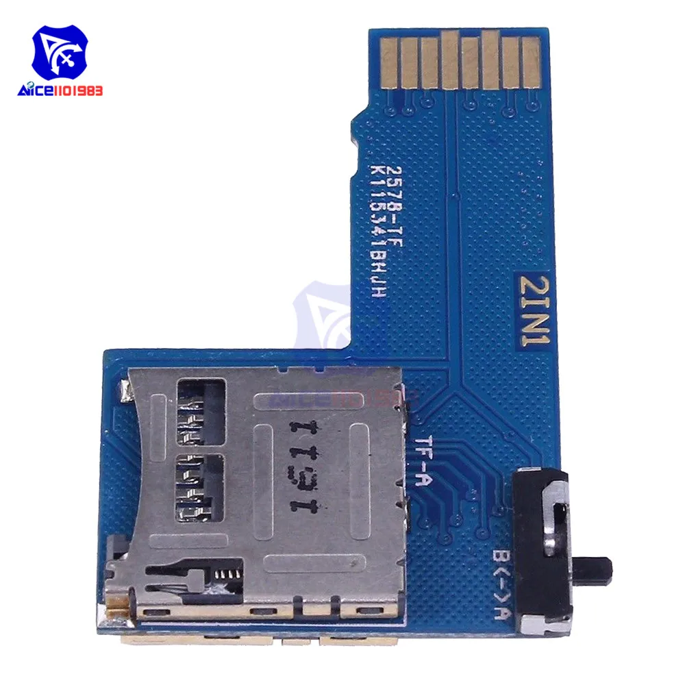 2 в 1 Micro SD/TF карта памяти Щит Модуль двойной системы коммутатор для Raspberry Pi B+ 2B 3B Zerodual
