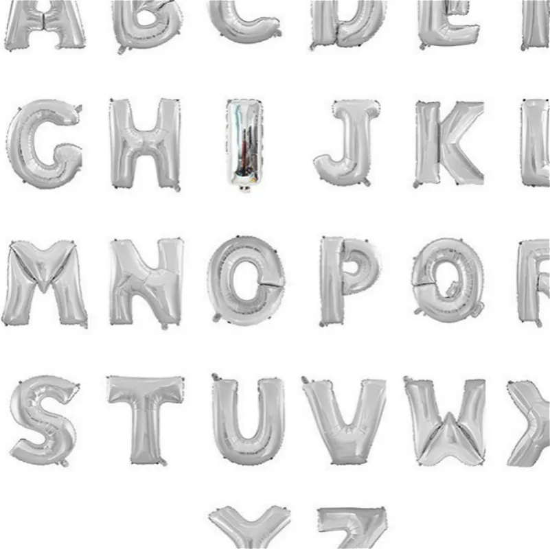 

1pcs ABCDEFG Balloon Cartoon Hat 16 Inches Sliver Helium Digital Air Ballons Foil Children Festival Birthday Party Kids Toys