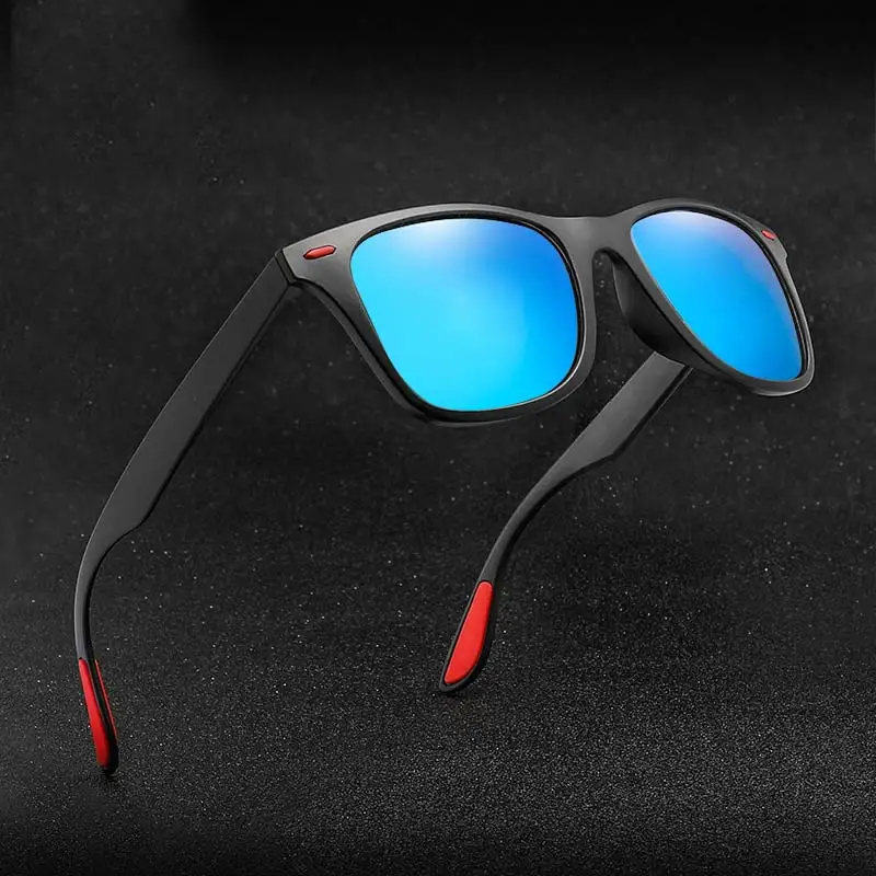

BRAND DESIGN Classic Polarized Sunglasses Men Women Driving Square Frame Sun Glasses Rice nail UV400 Gafas De Sol rays