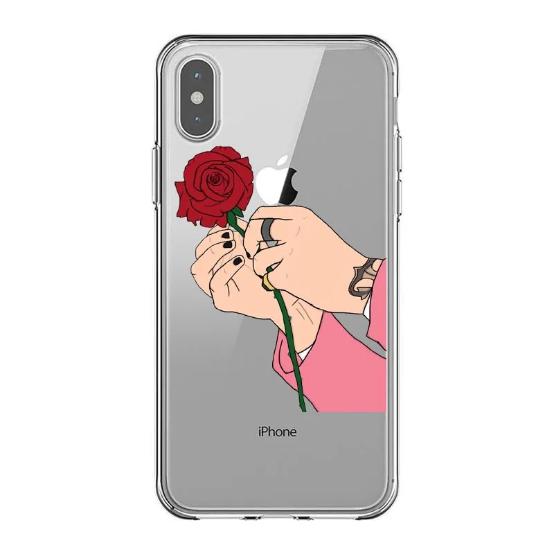 Чехлы для телефонов One Direction Tattoos Harry Styles для iphone 5S SE 6 6S 7 7Plus 8 8 Plus X XR XS MAX XS мягкий черный Чехол - Цвет: TPU