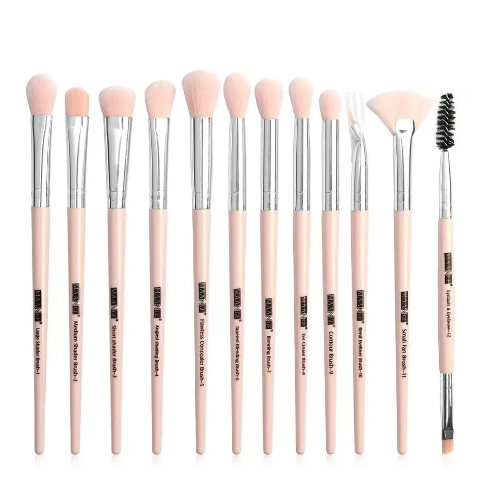 

12 pcs/lot Professional Makeup Brushes Set Make up Brushes Set Eye Shadow Blending Eyeliner Eyelash Eyebrow Brush Makeup Tool
