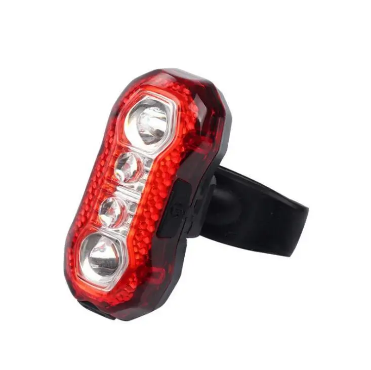 Задний светильник 150lm 4 светодиодный USB Перезаряжаемый велосипедный велосипед безопасность заднего хвоста предупреждающий светильник передний головной светильник