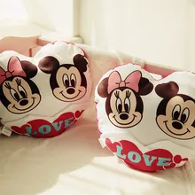 Мягкий плюшевый Каваий куклы мультфильм аниме плюшевые подушки домашняя Автомобильная подушка детский подарок Любовь Сердце Форма Минни 39x30 см