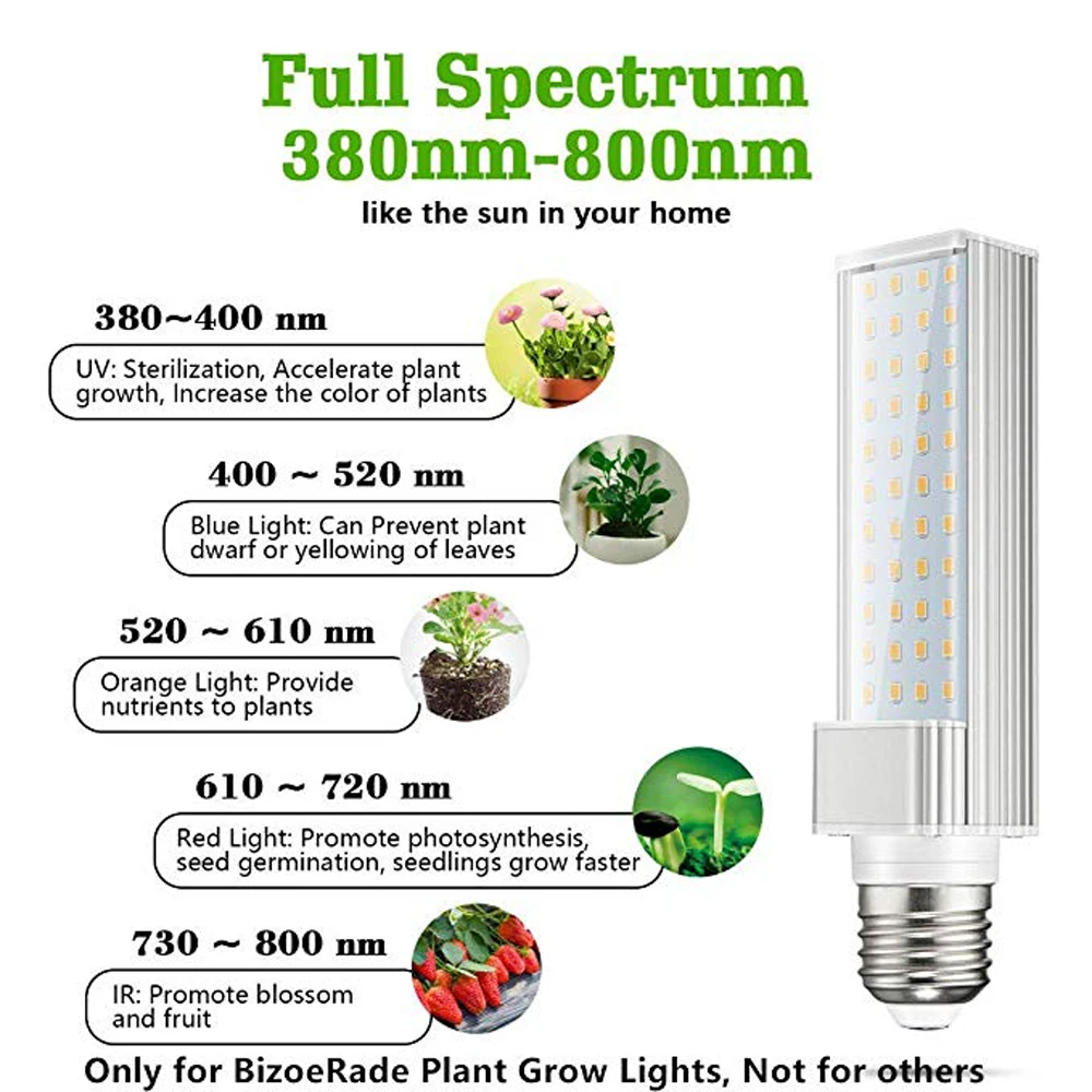 Lâmpada para Planta Luz do Dia Crescer Luzes Bulbo 45 w Espectro Completo Sunlike Crescente Lâmpada Substituição 220 v E27 9 High Quality Luzes e Iluminação
