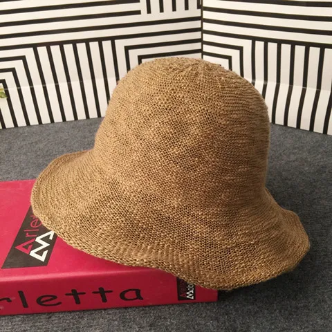 Новая Солнцезащитная шляпа с мягкими Полями Летняя Пляжная шляпа соломенная шляпа для рыбалки - Цвет: Хаки