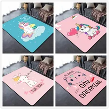 Baby Crawl Rugs Creative Unicorn Pattern 3D Carpet Children's Bedroom Game Gym Play Mats Kids Room Decor soft Carpets child gift
