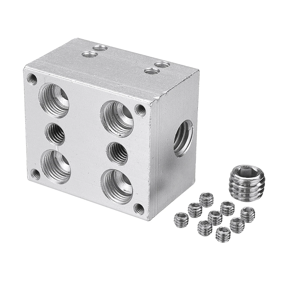 Buy 4 nozzles Water cooled Mtlti Nozzle Multicolor Aluminum Alloy Heating Block