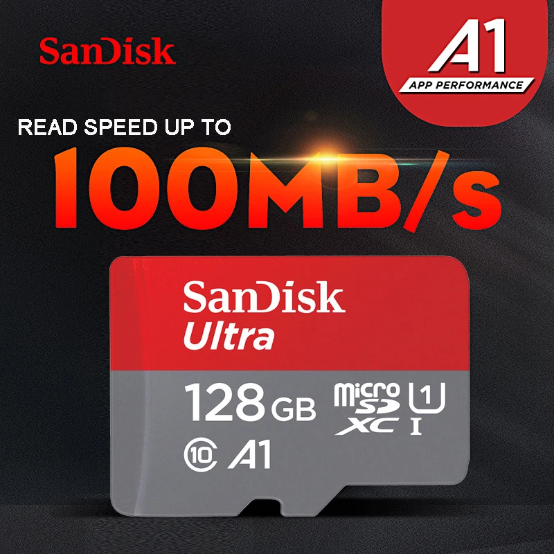 Карта памяти SanDisk Ultra 256 ГБ 200 ГБ 128 Гб 64 ГБ карта microSDXC 32 Гб 16 Гб microSDHC UHS-I класс 10 micro SD карта 98 МБ/с./с tf-карта