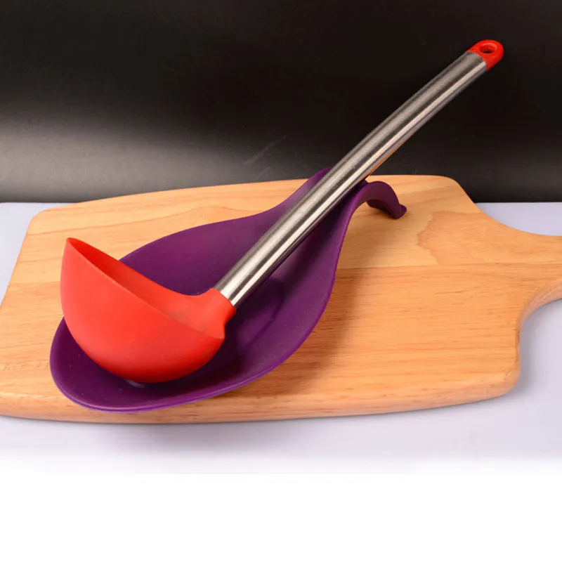 1 шт. силиконовая подставка для ложки термостойкая кухонная посуда держатель для кухонной лопатки инструмент для приготовления пищи