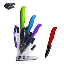 Xyj marke keramikmesser set 3 “4” 5 “6” schäl Zoll-dienstprogramm Slicing Chef Messer Peeler Mit Messerständer Küchenmesser Küchenutensilien