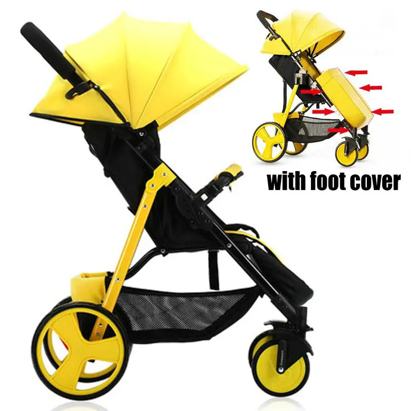 Tragbare Falten Baby Kinderwagen Mit Fuss Abdeckung Leichte Baby Wagen Mit Fusssack Eva Rad Baby Pram Mit Fuss Abdeckung Stroller Stroller Stroller Portablestroller Foot Aliexpress