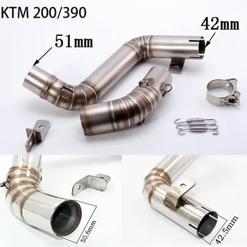 

51mm Motorcycle Exhaust Escape Middle Link Pipe For KTM DUKE 125 2011 - 2015 DUKE 200 2012- 2016 DUKE 390 2013 - 2016 Slip-on