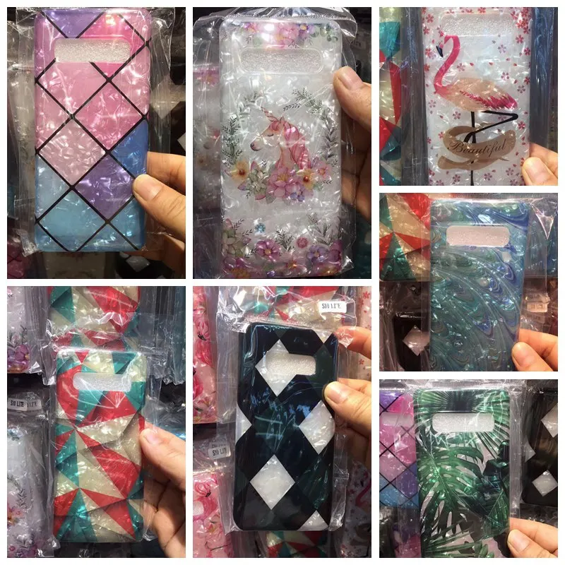 

Cute Soft TPU Case For Samsung Galaxy A30 Conch Shell Geometric Tropical Leaf Painting Cover For Samsung A30 A305F A305 A 30