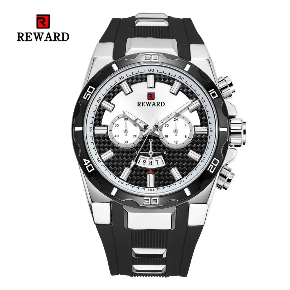 

REWARD 2019 New Watches Men Luxury Brand Chronograph Men Sports Watches Waterproof Luminous Quartz Men's Watch Relogio Masculino