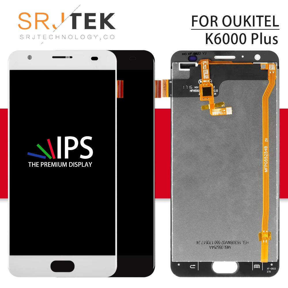 

Srjtek For Oukitel K6000 Plus LCD Matrix + Touch Screen Digitizer Full Assembly 5.5'' 1920x1080 For Oukitel K6000 Plus Display