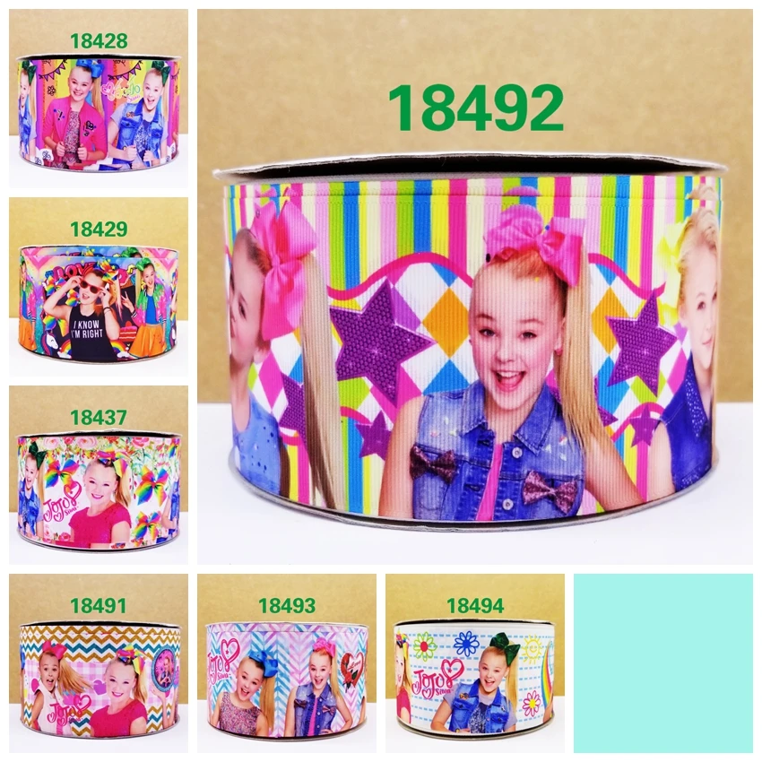 

Free shipping 50 yard cartoon printed grosgrain ribbon 18494