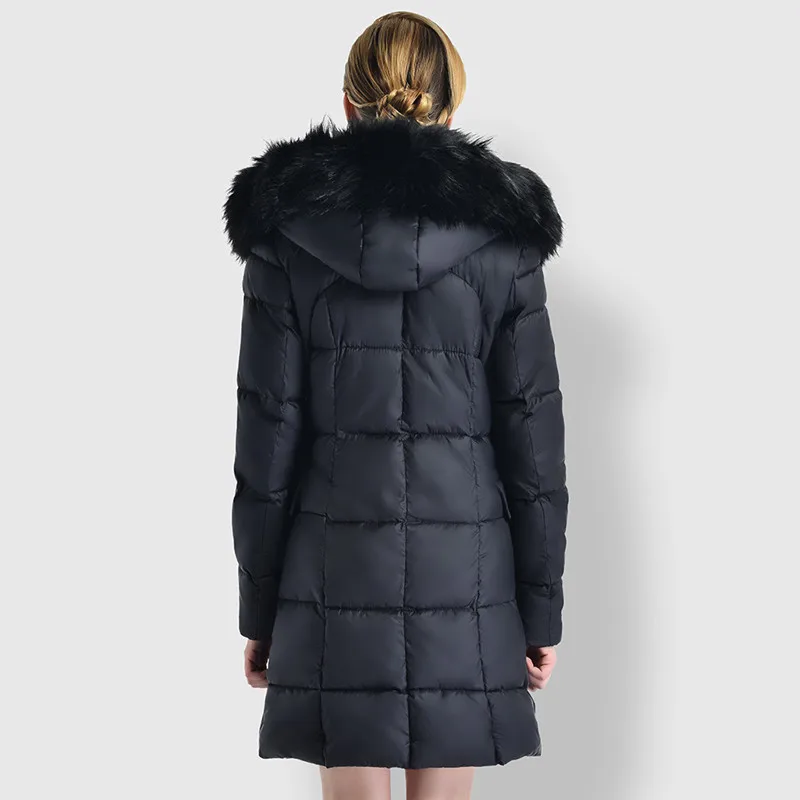 Grand Section Slim Manteau Femmes Hiver Chaud Col Coton Fourrure Dq227 Extérieur À Veste De 2018 Longue Nouveau Capuchon Épais qp6xw8XX