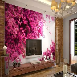 Beibehang пользовательские 3d Настенные обои большой гостиной спальне обои покрытие бесшовных Розовый 3d фото обои для стен 3 d