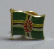 Lapel Pin Нашивки с вышивкой в национальном флаге и Металлический Нагрудный значок с флагом DOMINICA - Цвет: Lapel Pin