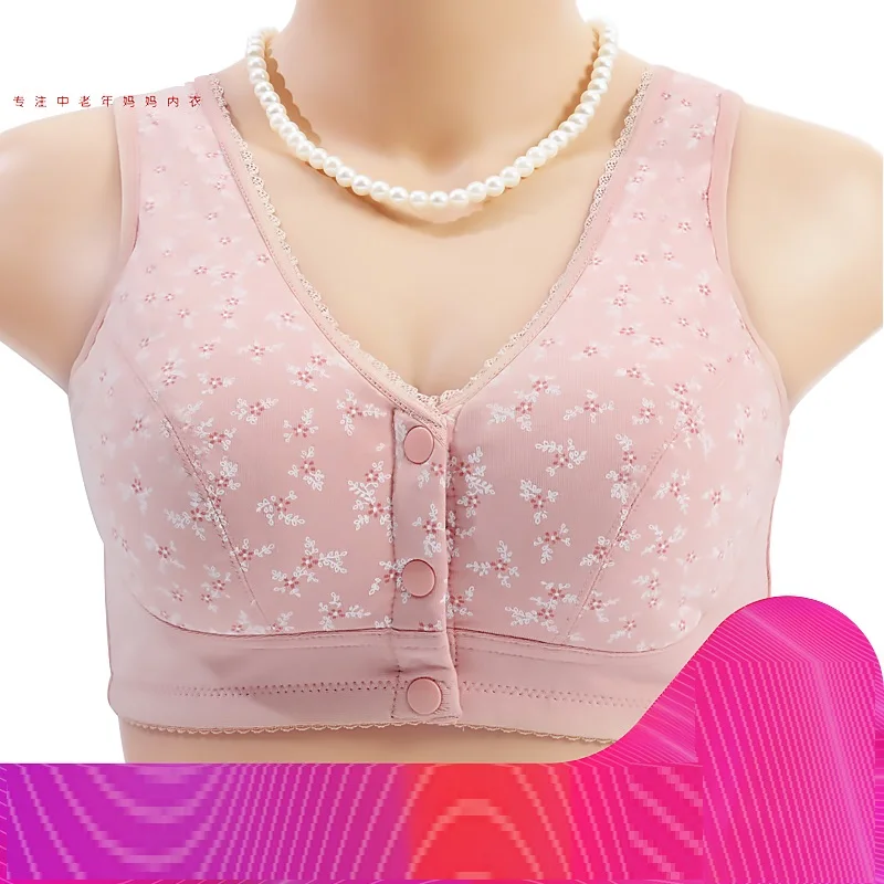 

Lady After Surgery Bra Women Breast Cancer Push Up Lingerie with Packet for Pad Insert Elderly People Wireless Bras D-1049