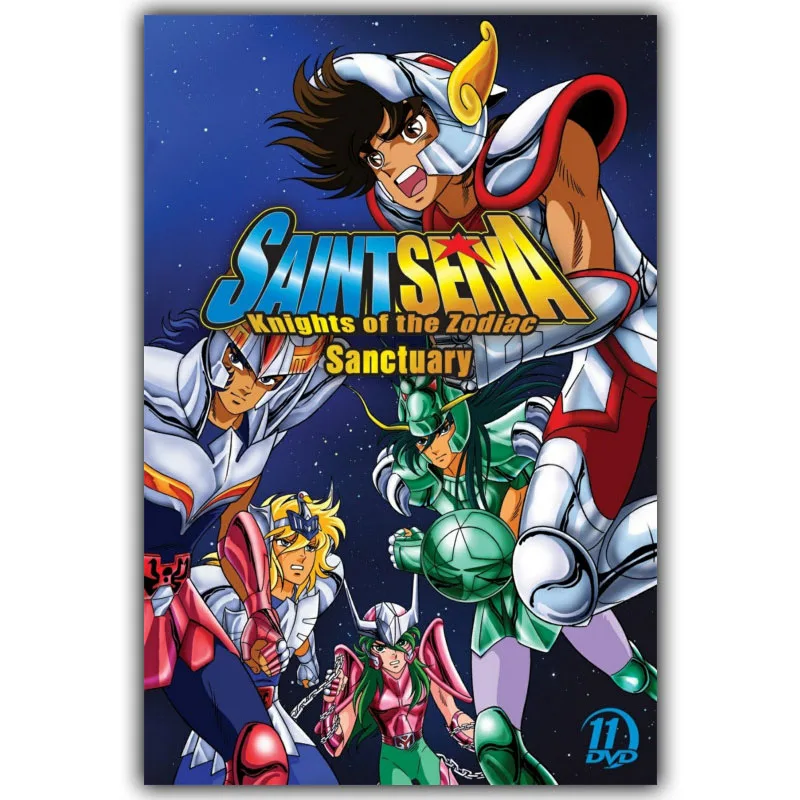 Saint Seiya постер популярный классический японский аниме домашний декор Шелковый