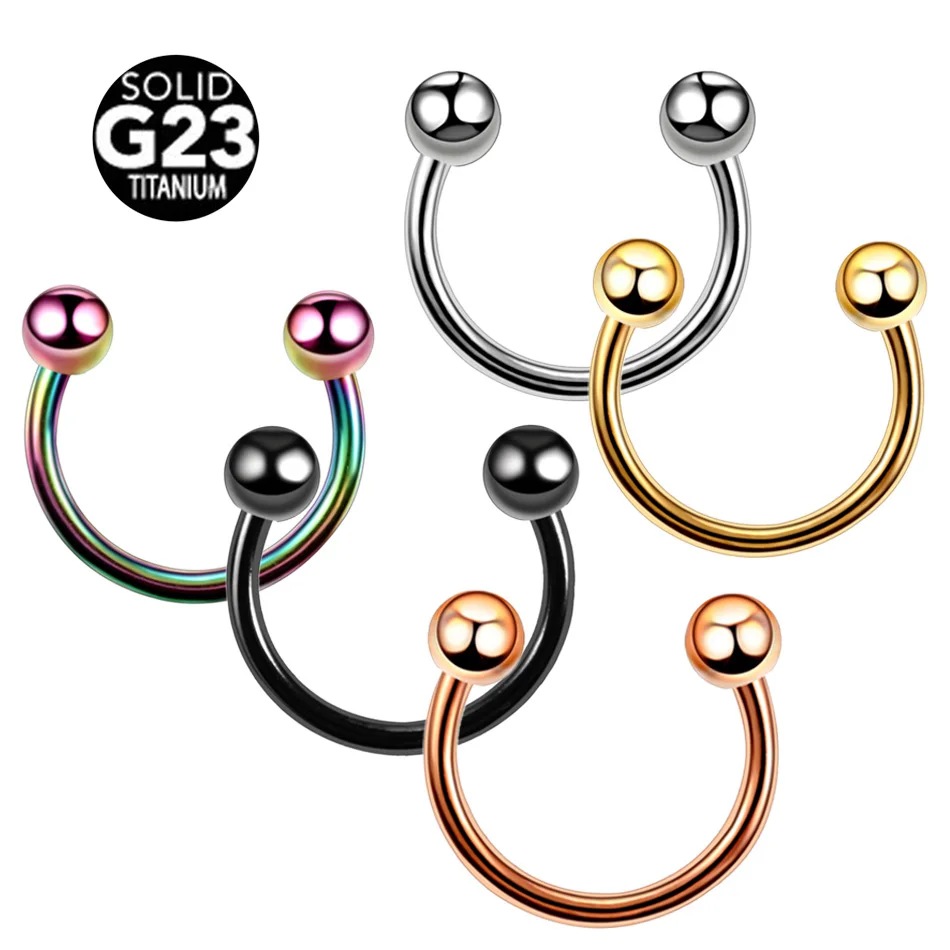 

1PC G23 Titanium Nose Ring Circular Barbell Piercing Lip Rings Horseshoe Rings CBR Ring Earring Cartilage Earring Body Jewelry