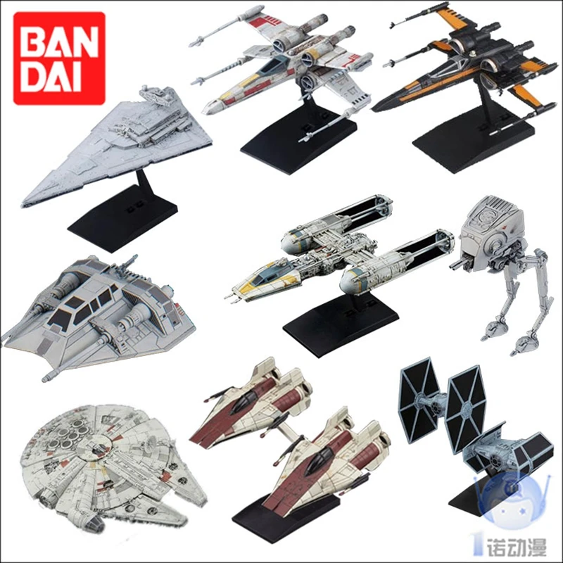 BANDAI Звездные войны модель автомобиля 001/012 Звездный Корабль/X-wing fighter Spot ПВХ фигурка модель куклы игрушки Фигурки